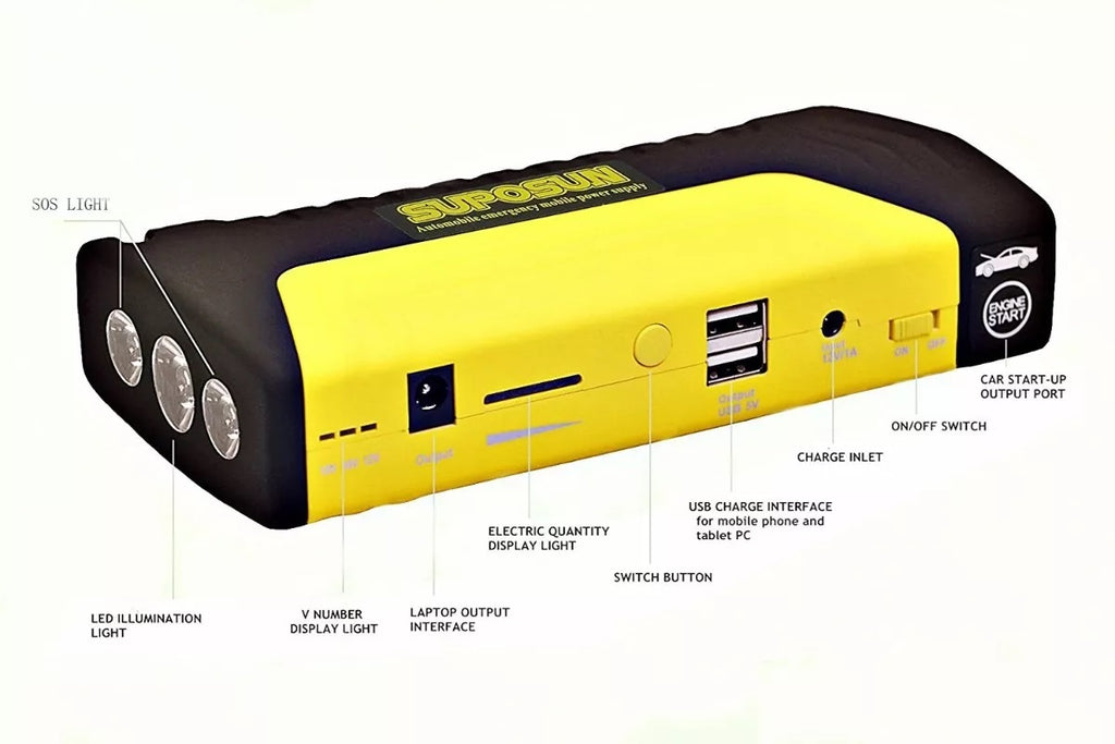 Arrancador de batería de coche Carg+Compresor 12v